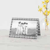 Vintage Edwardian Women Karte (Gelbe Blume)