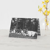 Vintage Edwardian Women Karte (Gelbe Blume)