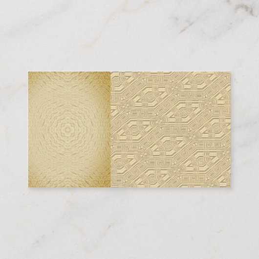 Vintage egypische Goldkarte Visitenkarte (Rückseite)