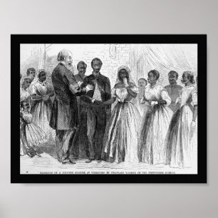 Vintage Ehe eines gefärbten Soldaten durch Chaplai Poster