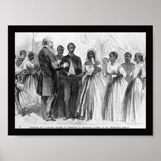 Vintage Ehe eines gefärbten Soldaten durch Chaplai Poster (Vorne)