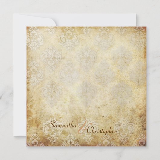 Vintage Ehe-Einladungen für Damaskus Einladung (Vorderseite)