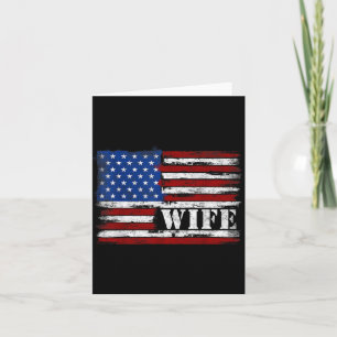 Vintage Ehefrau Fettschrift USA-Flagge Muttertag Karte
