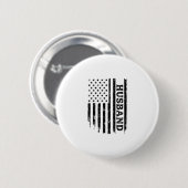 Vintage Ehemann Patriotic Flag Shirt Design_1 Button (Vorne & Hinten)