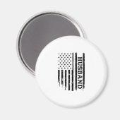 Vintage Ehemann Patriotic Flag Shirt Design_1 Magnet (Vorderseite/Rückseite)