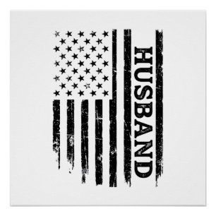 Vintage Ehemann Patriotic Flag Shirt Design_1 Poster