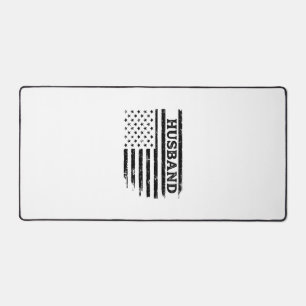 Vintage Ehemann Patriotic Flag Shirt Design_1 Schreibtischunterlage