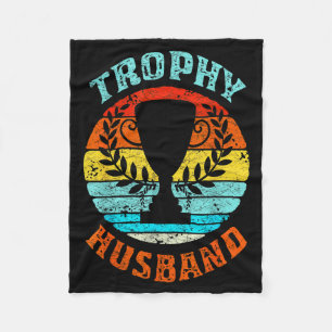 Vintage Ehemann Trophäen-T-Shirt Valentinstag Gesc Fleecedecke