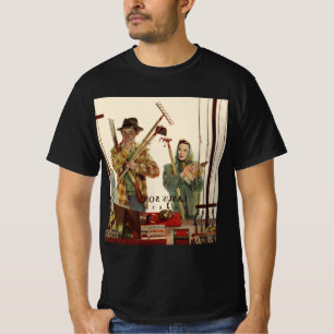 Vintage Ehepaar mit Gartengeräten T-Shirt