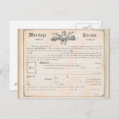 Vintage Eheschließungskarte Postkarte (Vorne/Hinten)