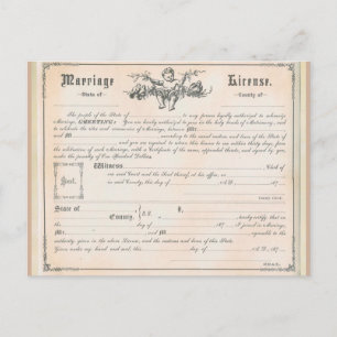 Vintage Eheschließungskarte Postkarte