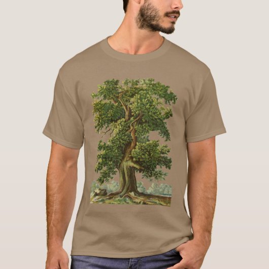 Vintage Eichenbaumkunst T-Shirt (Vorderseite)