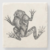 Vintage Eichhörnchen-Baum-Kröte - Steinuntersetzer (Vorderseite)