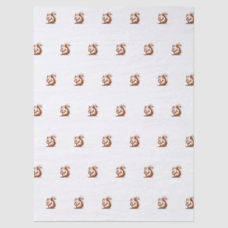 Vintage Eichhörnchen Braun Weiß Seidenpapier
