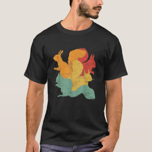 Vintage Eichhörnchen Funny Forest Animal Rodent Lo T-Shirt
