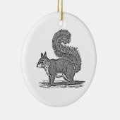Vintage Eichhörnchen-Illustration - Eichhörnchen Keramikornament (Rechts)