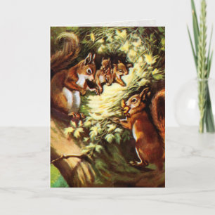 Vintage Eichhörnchen Karte