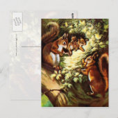 Vintage Eichhörnchen Postkarte (Vorne/Hinten)