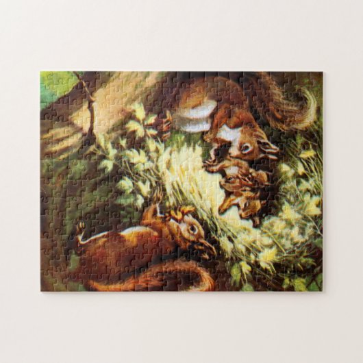 Vintage Eichhörnchen Puzzle (Horizontal)