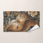 Vintage Eichhörnchen- und Blumenmuster  Badhandtuch Set (Handtuch)