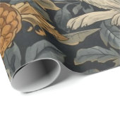 Vintage Eichhörnchen- und Blumenmuster Geschenkpapier (Rolleneckpunkt)