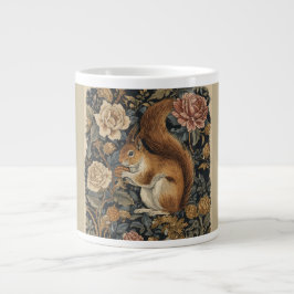 Vintage Eichhörnchen- und Blumenmuster Jumbo-Tasse