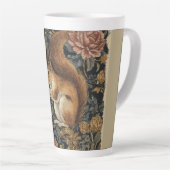 Vintage Eichhörnchen- und Blumenmuster  Milchtasse (Rechte Ecke)