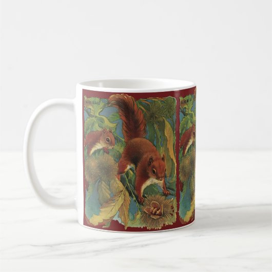 Vintage Eichhörnchen, Waldkreaturen, Wildtiere Kaffeetasse (Links)