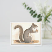 Vintage Eichhörnchendarstellung Postkarte (Stehend Vorderseite)