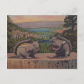 Vintage Eichhörnchengebirgslandschaft Postkarte (Vorderseite)