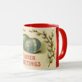 Vintage Eier Osterferien Tasse (VorderseiteRechts)