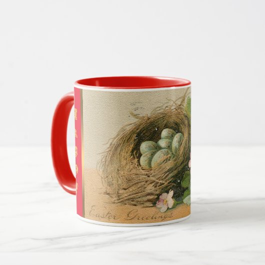 Vintage Eier Osterferien Tasse (Vorderseite Links)