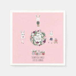 Vintage Eier Sonnige Wildblumen Personalisiert Ost Serviette