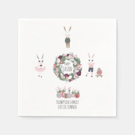 Vintage Eier Sonnige Wildblumen Personalisiert Ost Serviette