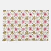 Vintage Eier und Frühlingsblumen Ostern Geschirrtuch (Horizontal)