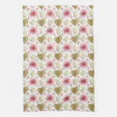 Vintage Eier und Frühlingsblumen Ostern Geschirrtuch (Vertikal)