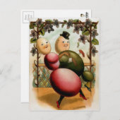Vintage Eiertänzer Ostern Postkarte (Vorne/Hinten)