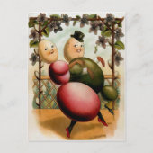 Vintage Eiertänzer Ostern Postkarte (Vorderseite)