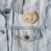Vintage Eiffel-Turm-Kunst Button (Beispiel)