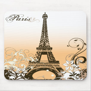 Vintage Eiffel-Turm-Mausunterlage Mousepad