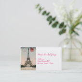 Vintage Eiffel-Turm-Postkarte Visitenkarte (Stehend Vorderseite)
