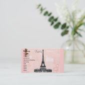Vintage Eiffel-Turm Visitenkarte (Stehend Vorderseite)