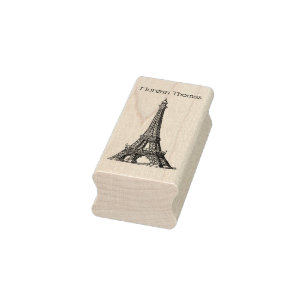 Vintage Eiffelturm #1 Zeichnung Gummistempel