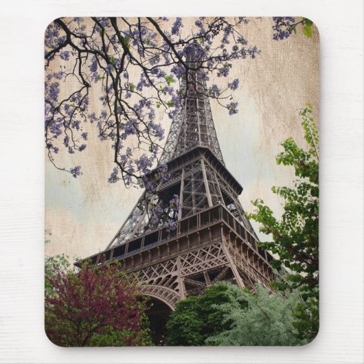 Vintage Eiffelturm 2 Mousepad (Vorne)