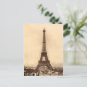 Vintage Eiffelturm Design Postkarte (Stehend Vorderseite)