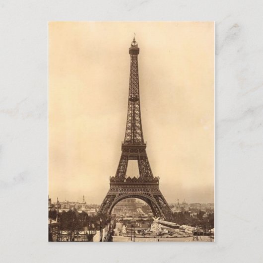 Vintage Eiffelturm Design Postkarte (Vorderseite)