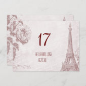 Vintage Eiffelturm-Hochzeitskarte Postkarte (Vorne/Hinten)