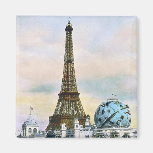 Vintage Eiffelturm Magnet (Vorne)