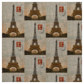 Vintage Eiffelturm Naturstoffe Stoff (Muster)
