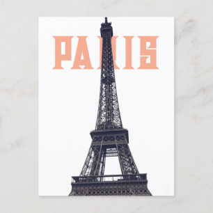 Vintage Eiffelturm Paris Europa Reise Foto Feiertagspostkarte